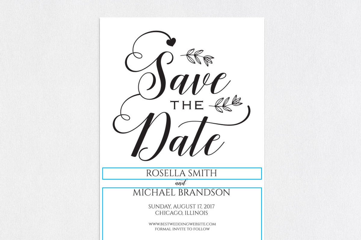 Save the Date Template SHR206, an Invitation Template by Shafura_Wedding (Photo 4 of 5)