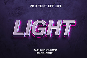 Light Text Effect Psd