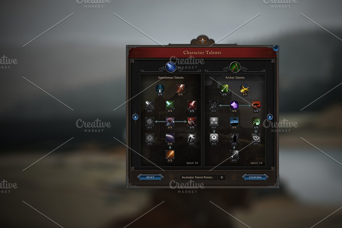 Mercenary - RPG User Interface, a Graphic by Kodiak Graphics (Photo 5 of 14)