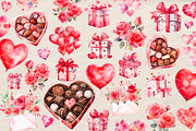 Valentine's day clipart and frames, an Illustration by VeronikaArt (Thumbnail 2 of 7)