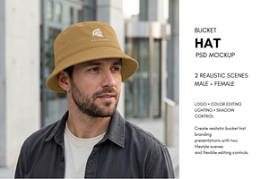 Bucket Hat Lifestyle Mockup Bundle