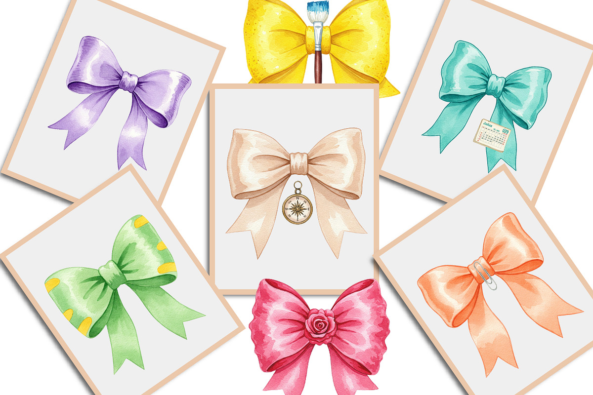 Teacher Coquette Bow Clipart Set, an Illustration by Creative Art (Photo 5 of 9)