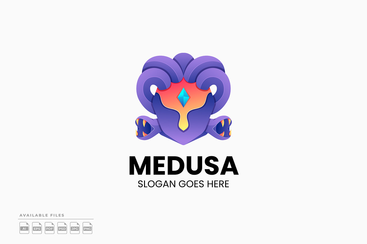 Medusa Logo Template, a Branding & Logo Template by Zeer Graphic