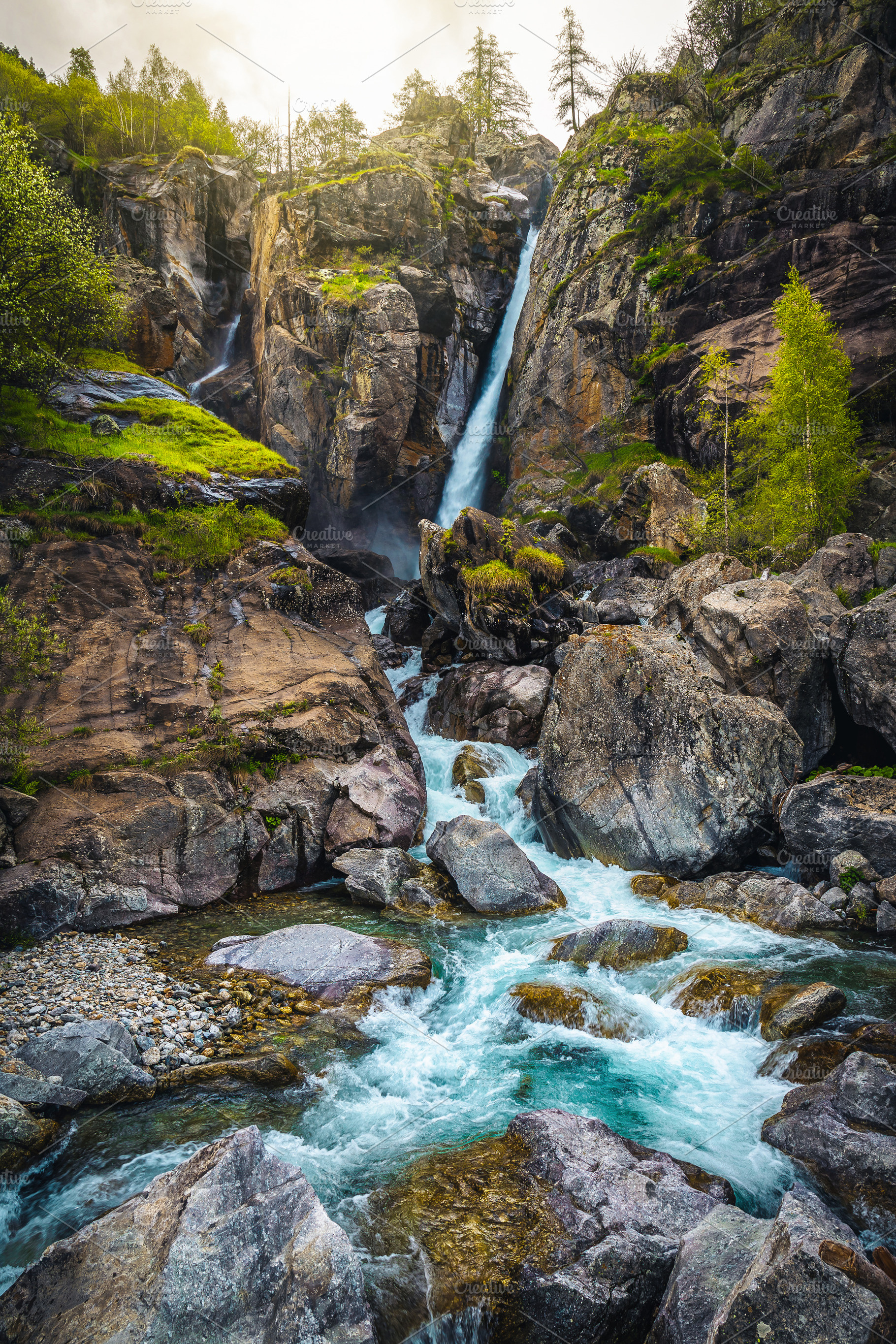 Cascade du Ray waterfall in The Alps, a Nature Photo by Alpine Dreams