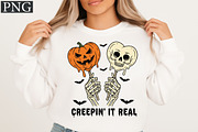 CREEPIN' IT REAL Skeleton T-shirt De, an Illustration by Libby Wishes (Thumbnail 1 of 5)