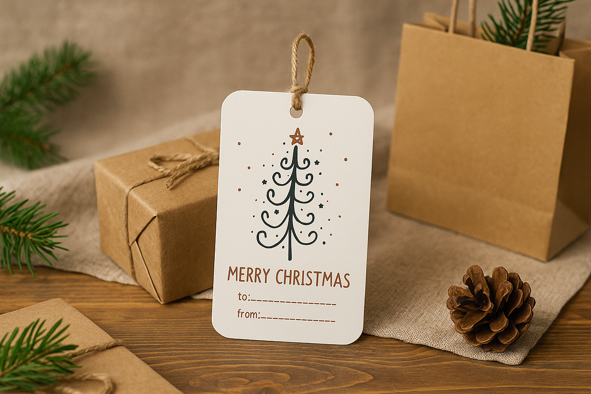 Christmas tag / nordic minimal tags, a Card Template by KimitahDesign (Photo 7 of 7)