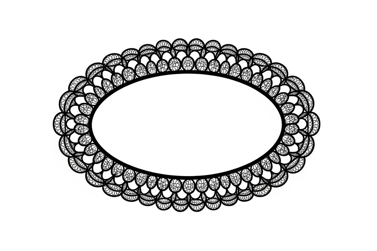 Vintage Lace Oval Frame Bundle, an Illustration by yasushie (Photo 23 of 30)
