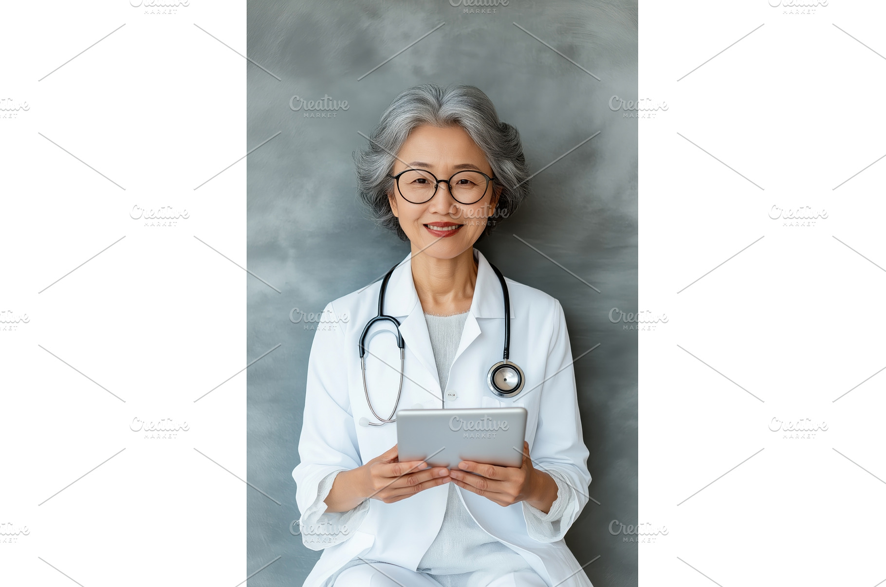 Senior Asian female doctor wearing, a Health & Medical Photo by Sergey Kotenev