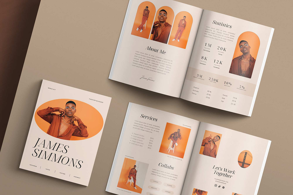 Influencer Media Kit Canva Template, a Templates & Theme by Sierra Creative Studio (Photo 7 of 7)