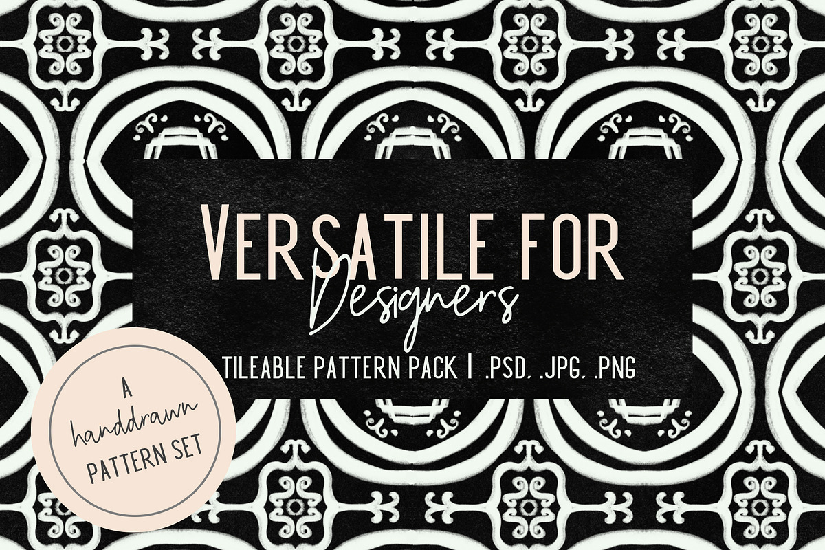 Willow| Nine Seamless Chalk Patterns, a Pattern Graphic by TheLegacyBrandingCo (Photo 5 of 9)