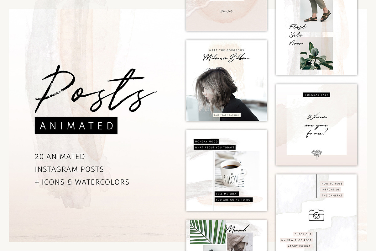 Entire Instagram Templates, a Social Media Template by AgataCreate (Photo 4 of 36)