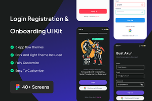 Login Regist & Onboarding UI Kit, an UI Kit Template by GakniatStudio