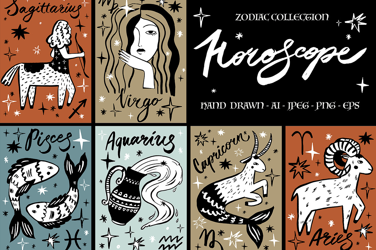 Horoscope - Zodiac collection, an Illustration by Mii Lab (Photo 1 of 10)