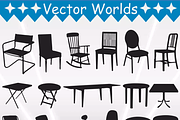 Chair And Table Svg, Chair,Table Svg, an Object Graphic by VectorWorlds (Thumbnail 3 of 3)