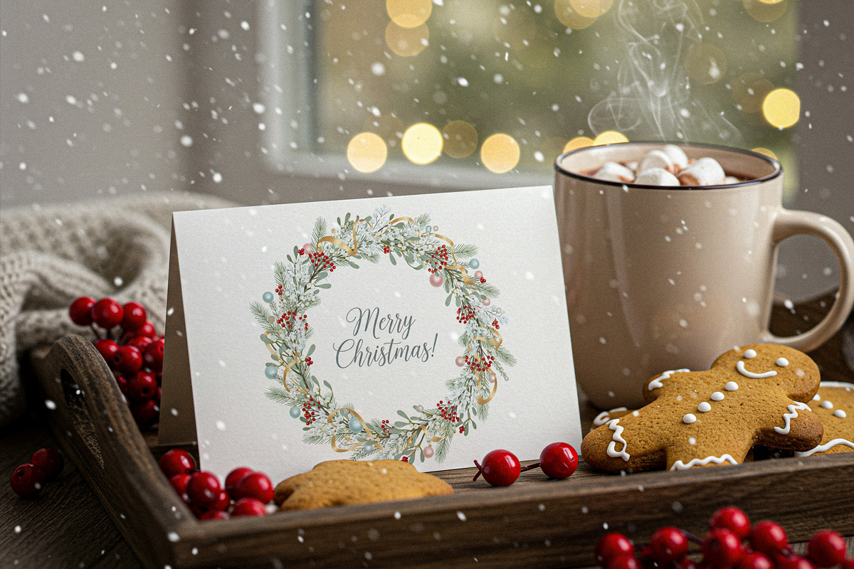 Christmas Card Mockup, a Product Mockup by Designer Dude