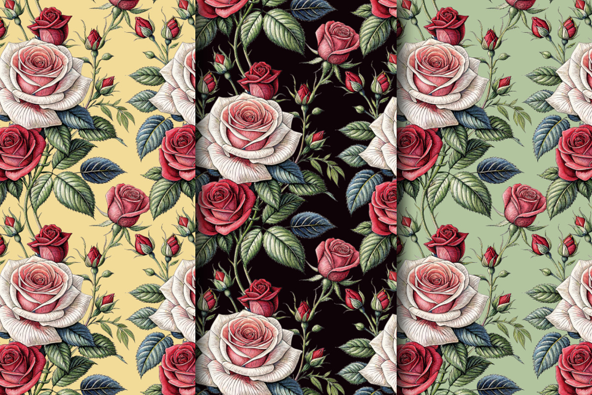 English Roses, a Pattern Graphic by Designs by Helen Trupak (Photo 2 of 13)