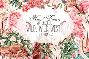 HandDrawnWatercolor WILD, WILD WEST!