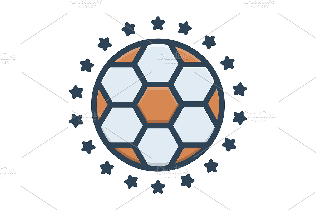 Football ball color icon, a Duotone Icon by Creative priyanka