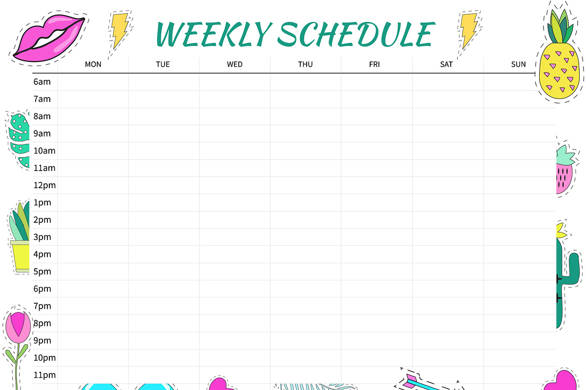 Summer Stickers Vector+ Png+Planner, an Illustration by Annakristal (Photo 3 of 3)