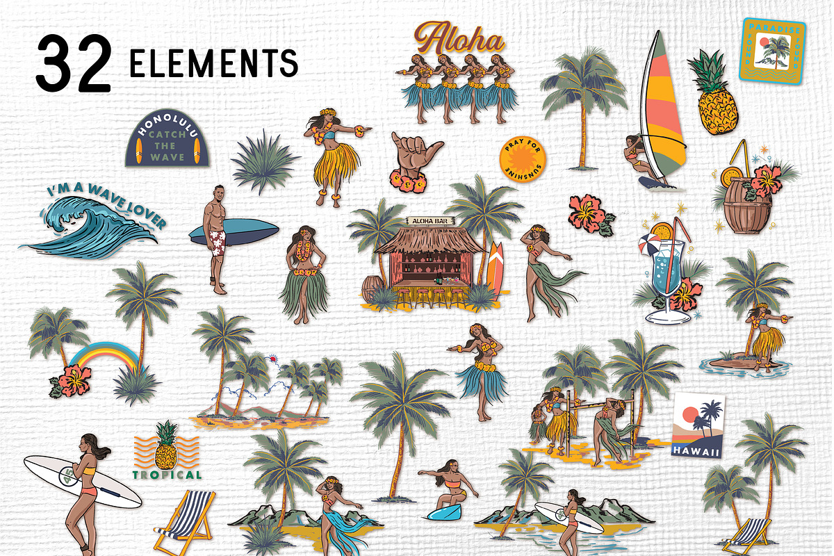 HAWAII Callin', a Pattern Graphic by MSNTY STUDIOX (Photo 5 of 24)
