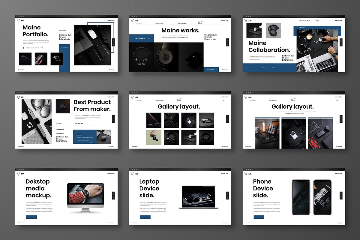 Maine - Business Google Slide Templa, a Presentation Template by Dens Creative Studio (Photo 8 of 12)