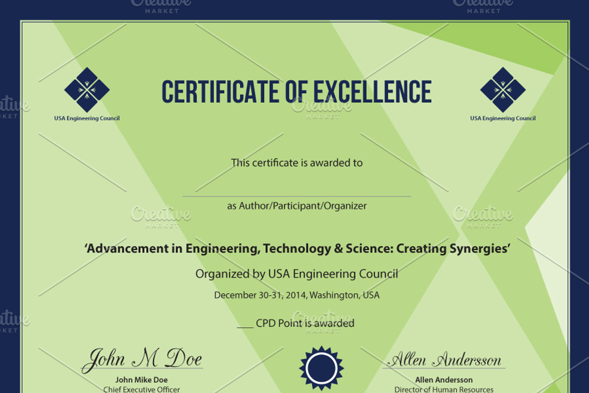 Certificates of Excellence, a Stationery Template by Zia Grfx (Photo 8 of 10)