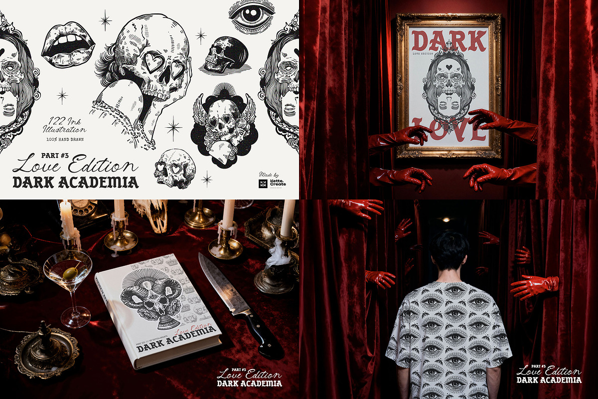 Dark Academia Bundle 7-in-1, an Object Graphic by KetteCreate (Photo 4 of 15)