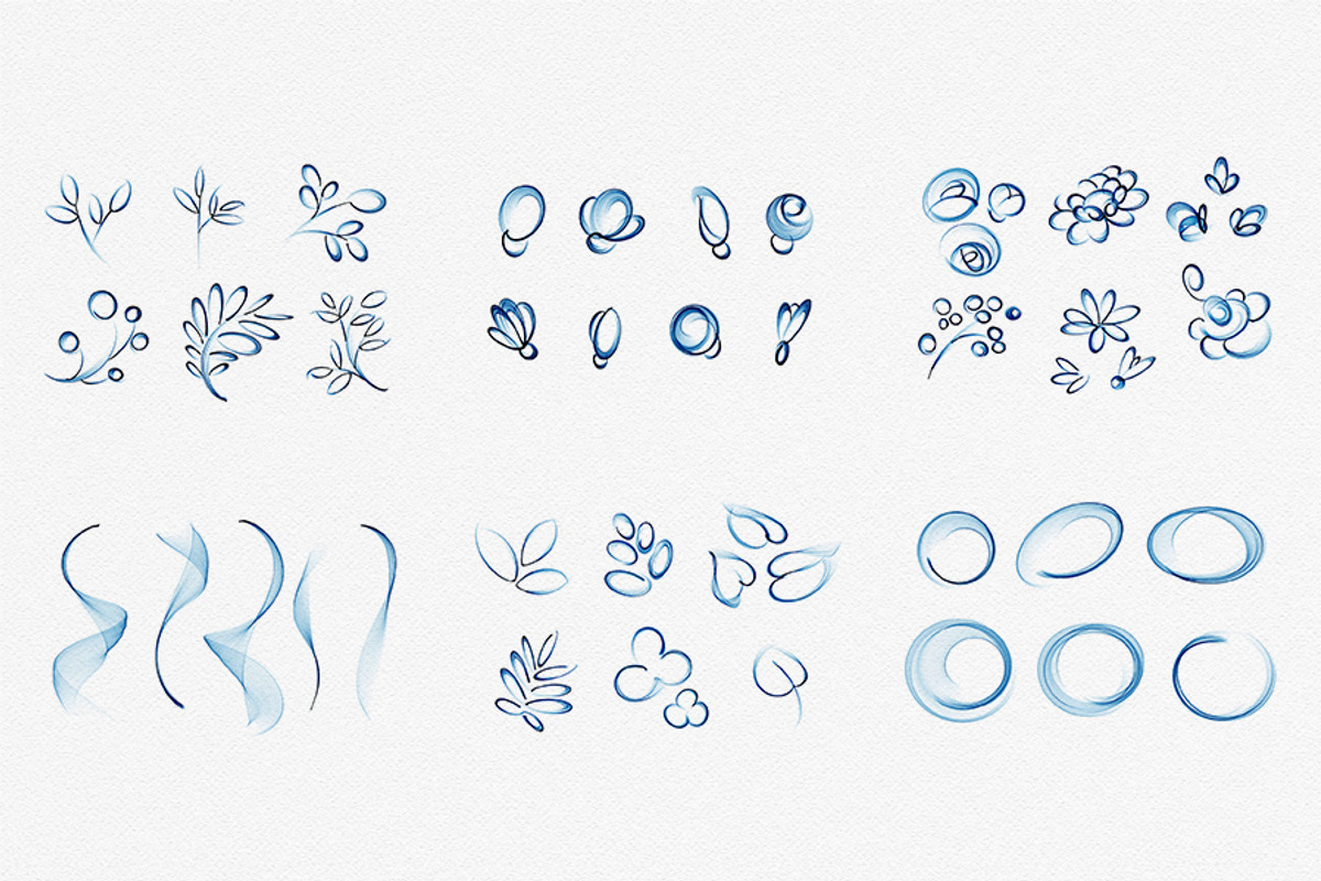 Blue Floral bundle, an Illustration by Ira Cvetnaya (Photo 7 of 7)