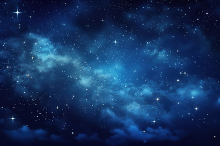 Illustration of night sky with stars and clouds, a Background Photo by AlyaAnd