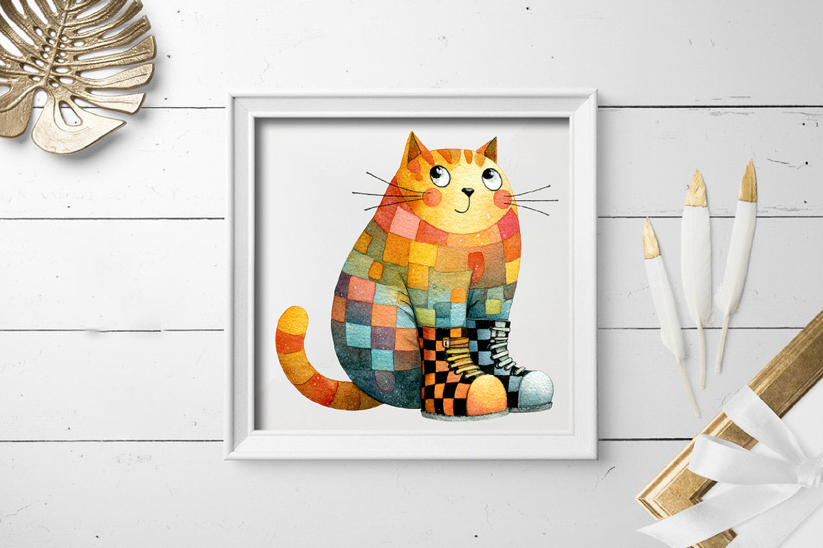 Whimsical Funny Cat Bundle, an Illustration by SinaCreation (Photo 4 of 7)
