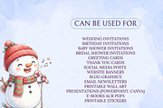 Christmas Snowman Clipart Bundle, a Decorative Illustration by Arslan (Thumbnail 7 of 8)