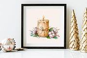 Christmas Cotton Watercolor Clipart., a Decorative Illustration by VetaDesign (Thumbnail 3 of 7)