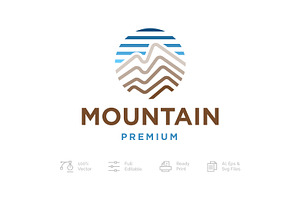 Mountain Logo Icon Design Vector