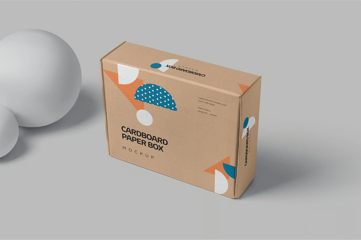 Realistic Mailer Box Mockup, a Packaging Mockup by megostudi0 (Photo 2 of 7)