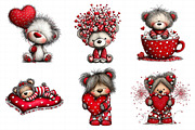 Valentine Teddy Bear Clipart, an Illustration by Daily.Designs (Thumbnail 8 of 8)
