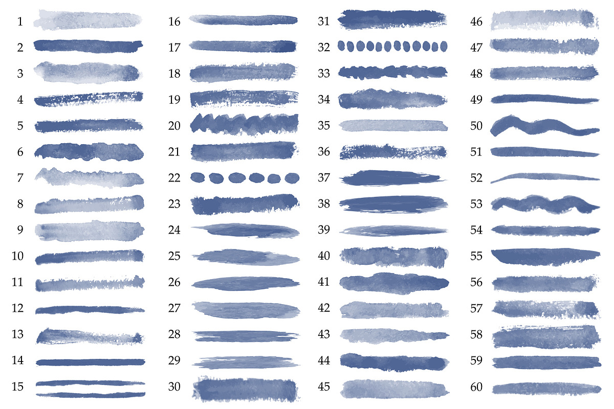 Vector Watercolor Brushes Collection preview 2