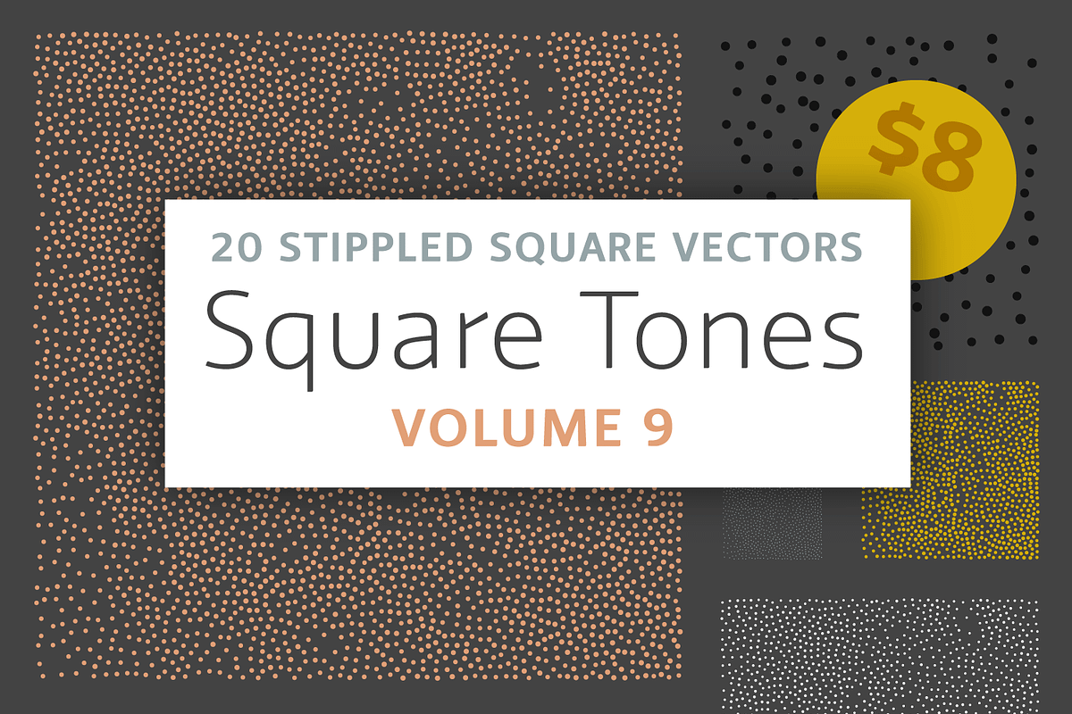 Square Tones Vol. 9 | Halftones, a Texture Graphic by invisiblelayer (Photo 1 of 5)
