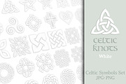 Celtic Knots Symbols, white, a Decorative Illustration by javi.ruiz (Thumbnail 1 of 3)