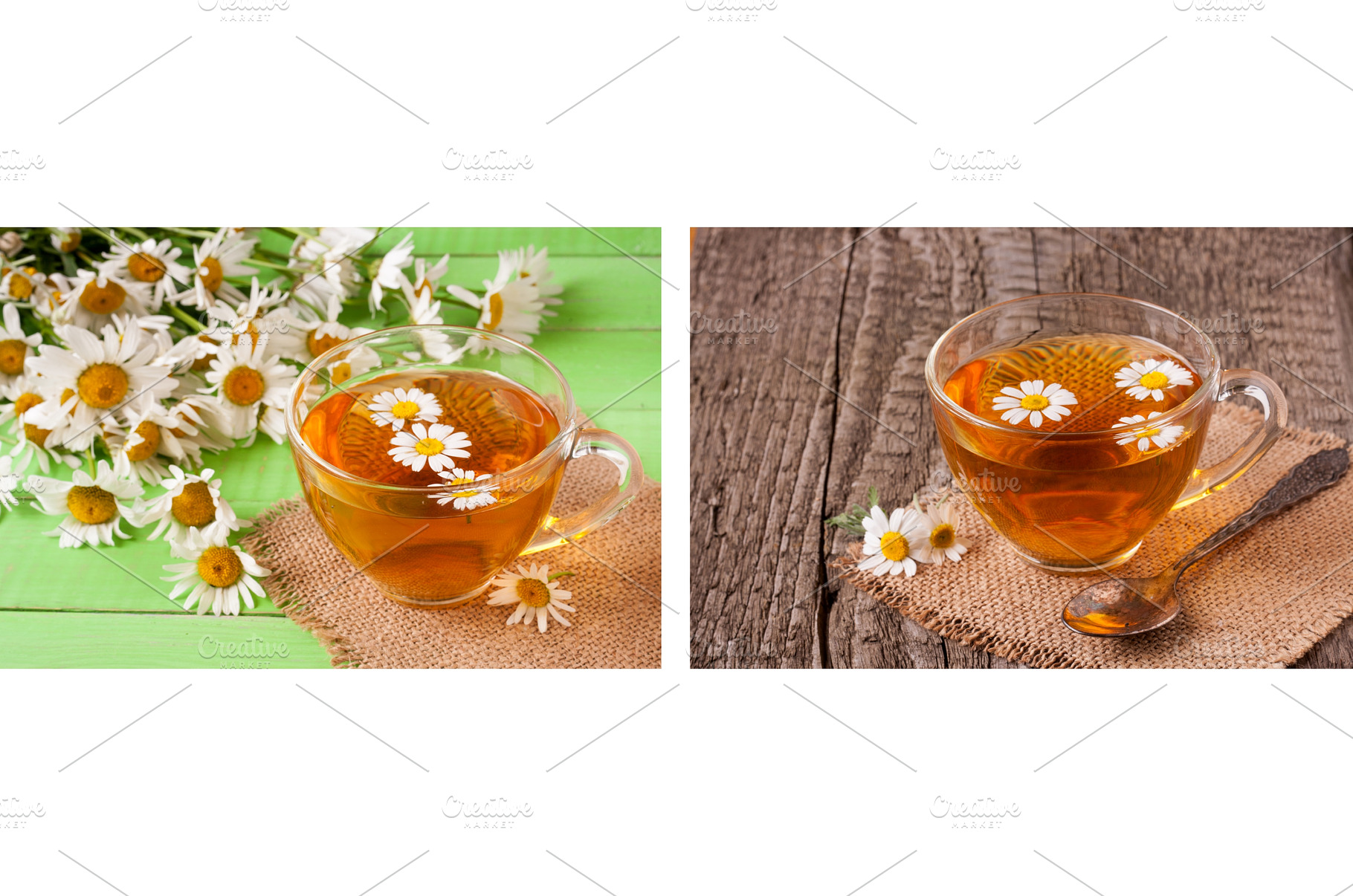 Herbal tea with fresh chamomile, a Food & Drink Photo by NataPhoto