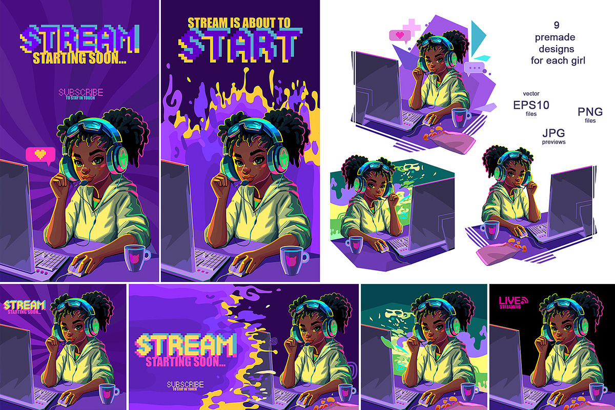 Girls Gamers Vol.1., a Person Illustration by Ekaterina Glazkova (Photo 6 of 10)