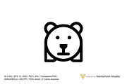 Bear Minimalist Icon Logo, a Branding & Logo Template by Vectorium Studio (Thumbnail 2 of 5)