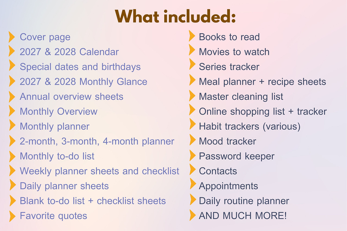 2027-2028 All in One Life Planner, a Templates & Theme by Adalin Shop (Photo 9 of 10)
