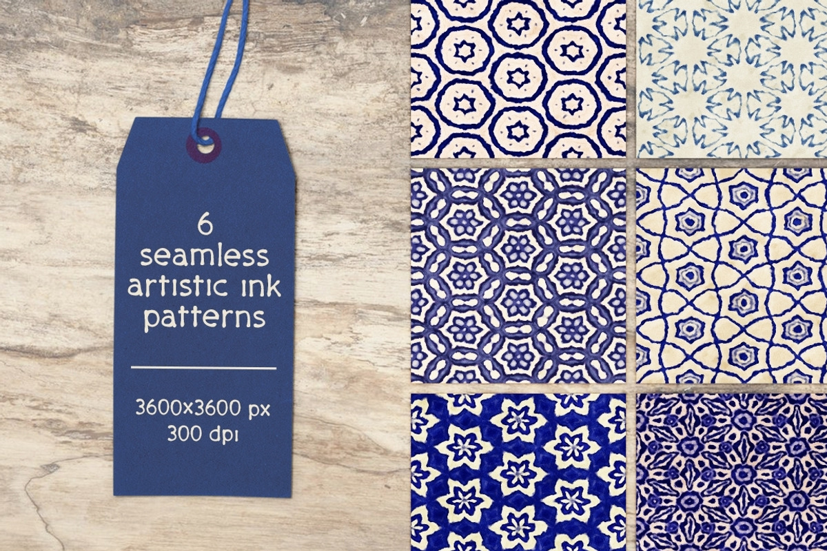 6 artistic ink floral patterns, a Pattern Graphic by SunArt (Photo 2 of 3)