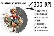 Whimsical Spring Western Girl Clipar, an Illustration by Craft Nest (Thumbnail 2 of 12)