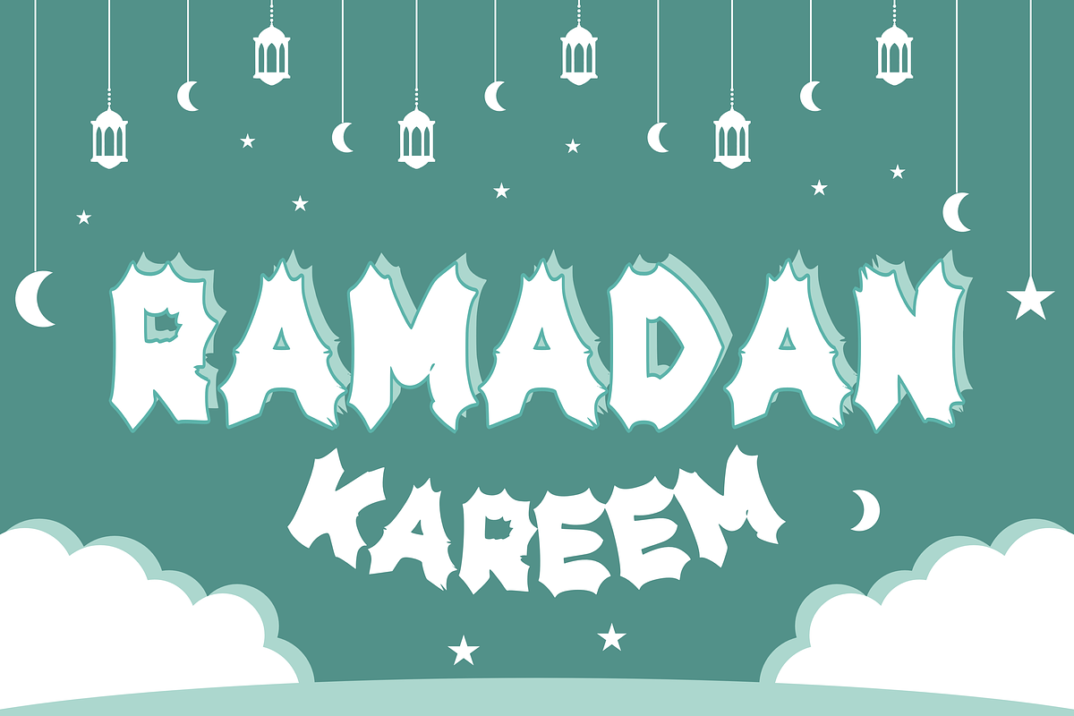 Eid Mubarak - Islamic Font Types, a Font by KiddoGlyphs Studio (Photo 2 of 3)