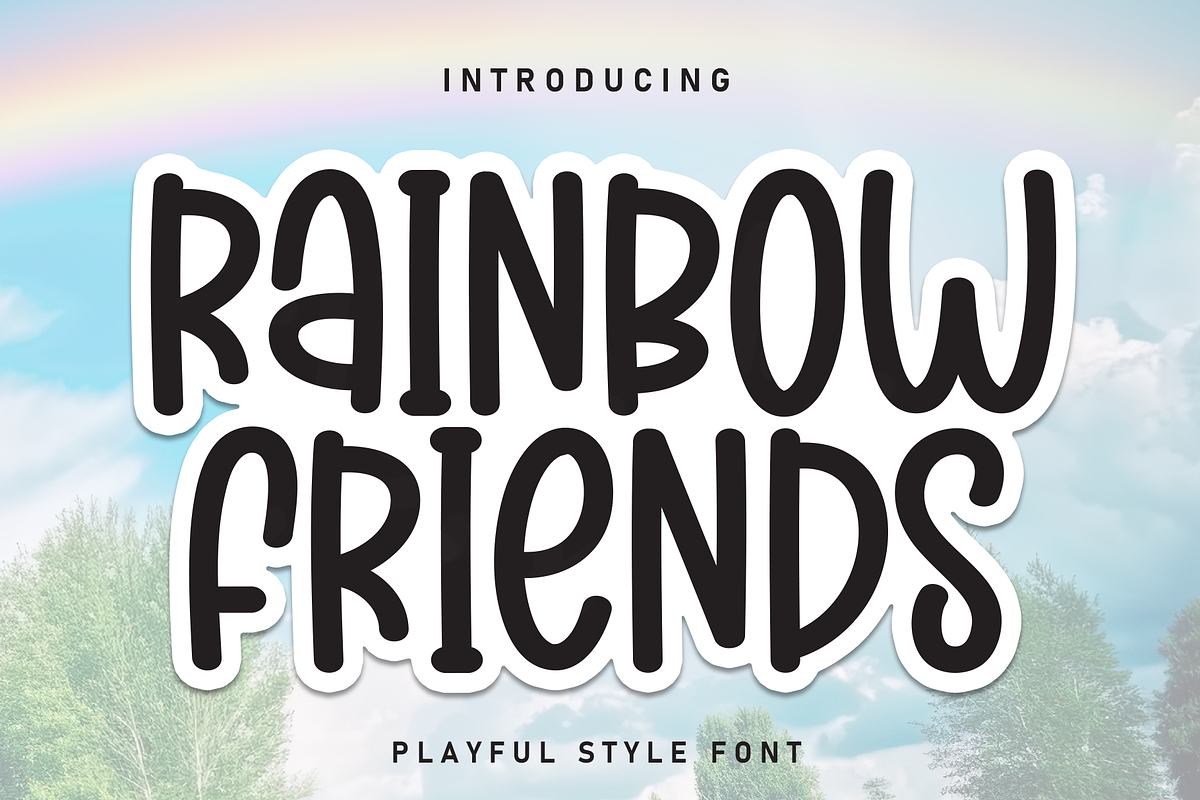 Rainbow Friends | Script Font, a Script Font by Scratchones (Photo 1 of 8)