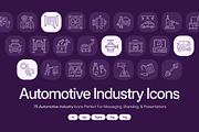Automotive Industry Icon Set, an Outline Icon by Prosymbols (Thumbnail 1 of 7)