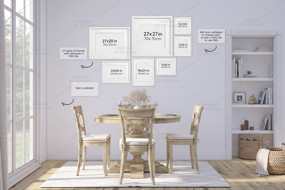 Interior Mockup, Dining Room, a Household Mockup by Designed By Gorovaya (Photo 4 of 7)