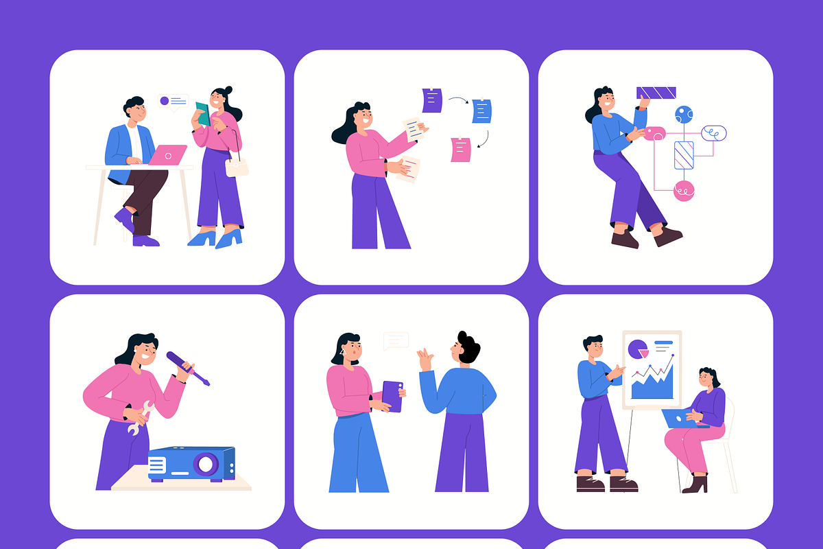 210 Work & Productivity Set, a Work Illustration by Creative Stall (Photo 14 of 18)