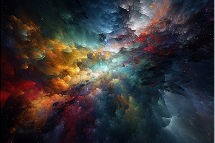 Colorful galaxy digitalart. Generate, an Abstract Photo by Ylivdesign